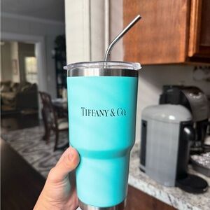 Tiffany & Co. Blue Tumbler with Straw